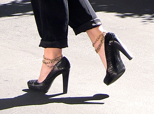 Snake skin heels