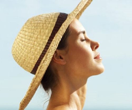 Soaking up sun