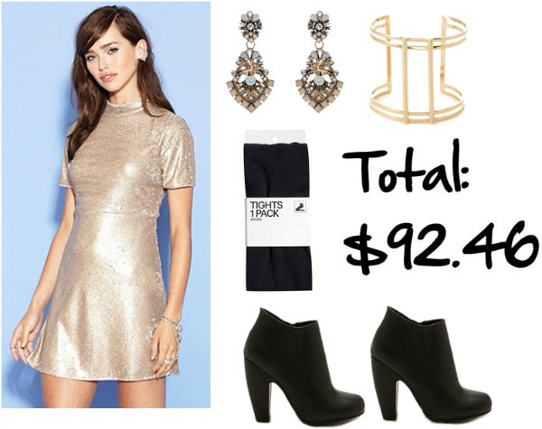 Sparkly dress holiday outfit