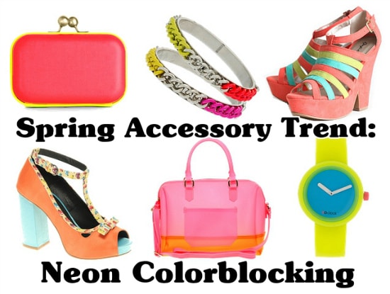 Spring Accessory Trend Neon Colorblocking