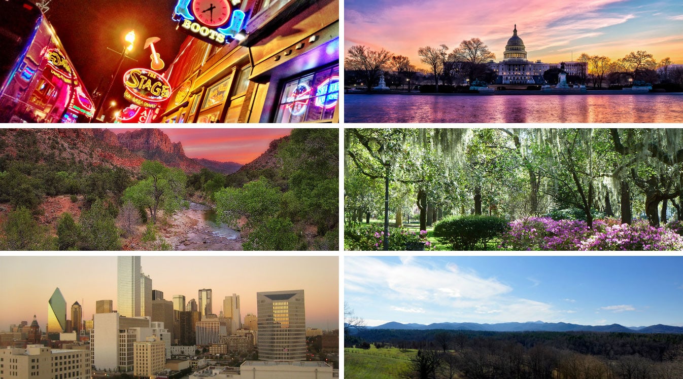 Spring break destinations
