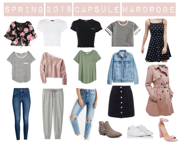 spring capsule wardrobe for college