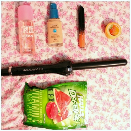 Springtime makeup hair tools and perfume