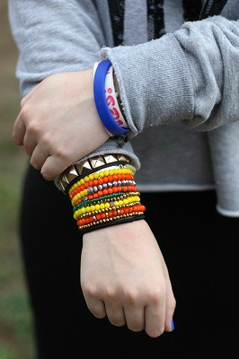 Stacked bracelets trend