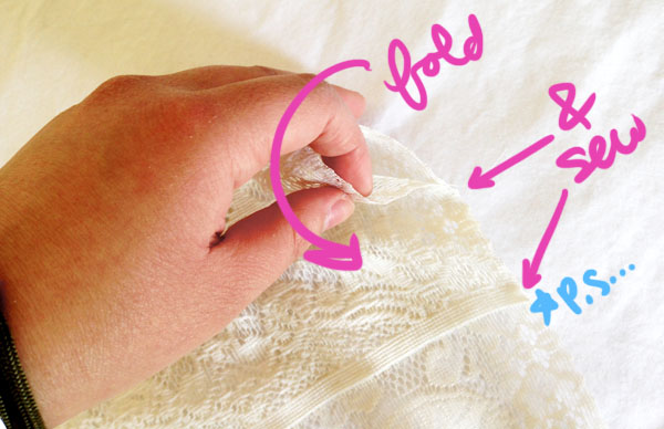 Step 1.1 diy lace skirt