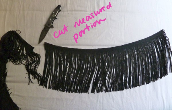 Step 2.1 diy lbd fringe sleeve