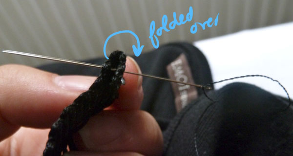 Step 3.2 diy lbd fringe sleeve