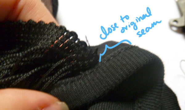Step 3.3 diy lbd fringe sleeve