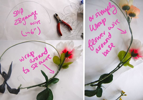 Step 4.1 diy floral crown