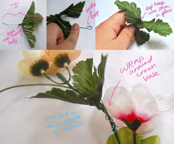 Step 4.2 diy floral crown