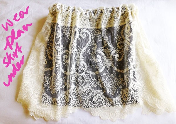 Step 5 diy lace skirt