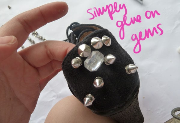 Step One Gems DIY Spike Shoe