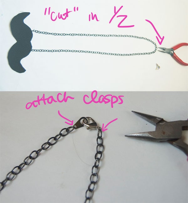 Step Seven DIY Moustache Necklace