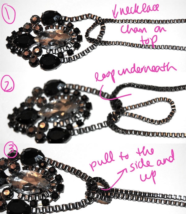 Step Three DIY Pendant Belt Knot