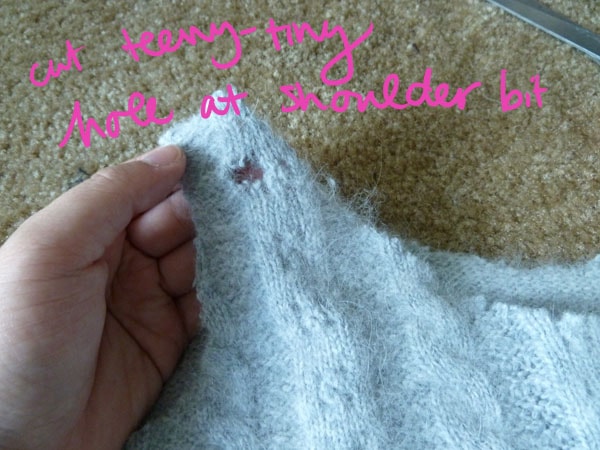 Step Three DIY Bow Sweater