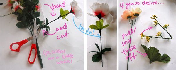 Step three diy floral crown