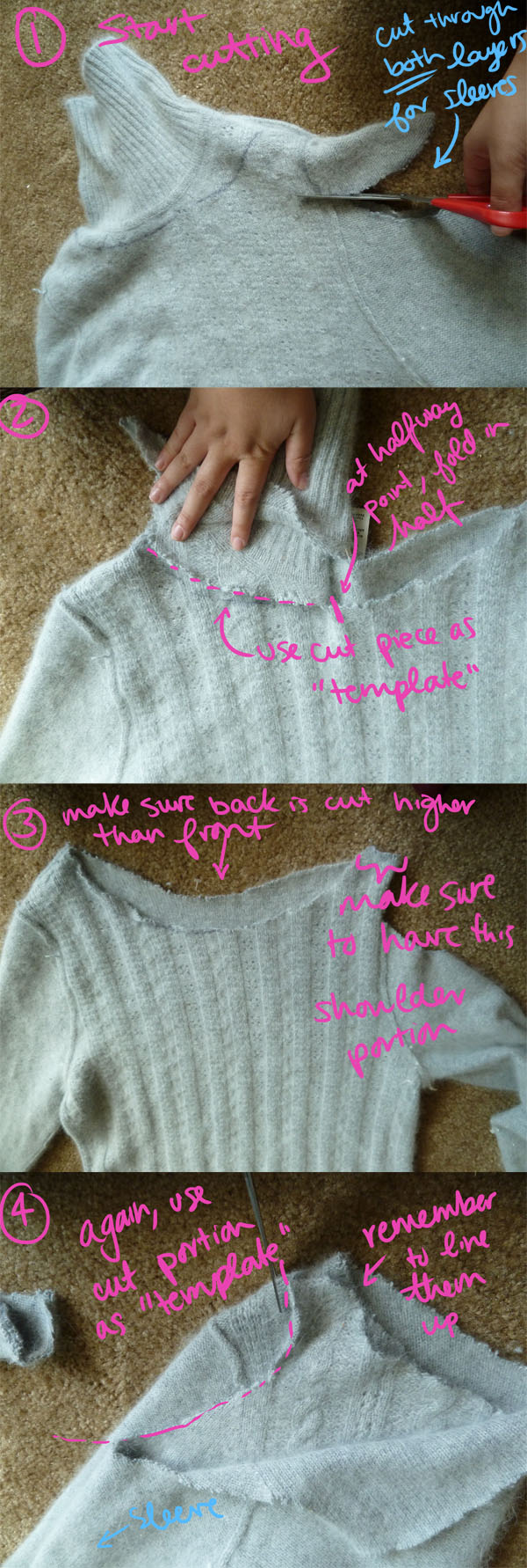 Step Two DIY Bow Sweater