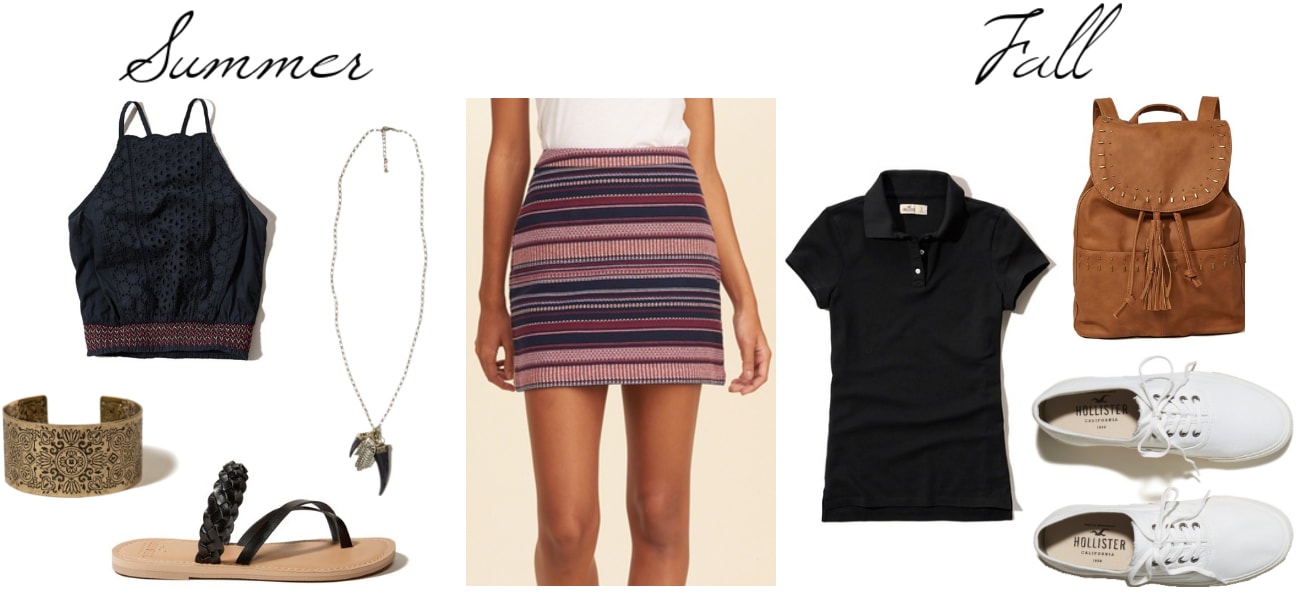 How to wear a striped skirt in summer and fall