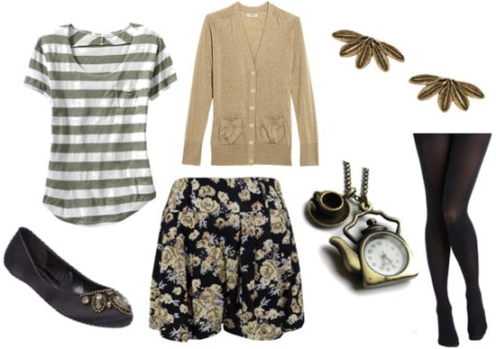 How to wear a striped shirt: flirty outfit