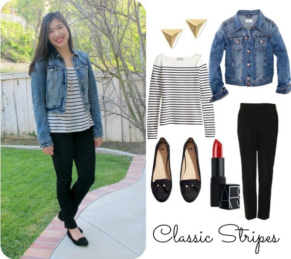 Denim Jacket + Stripes