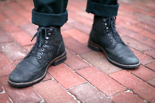 Student fashion trend combat boots