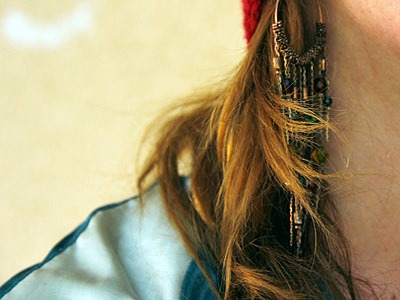 Student street style one earring
