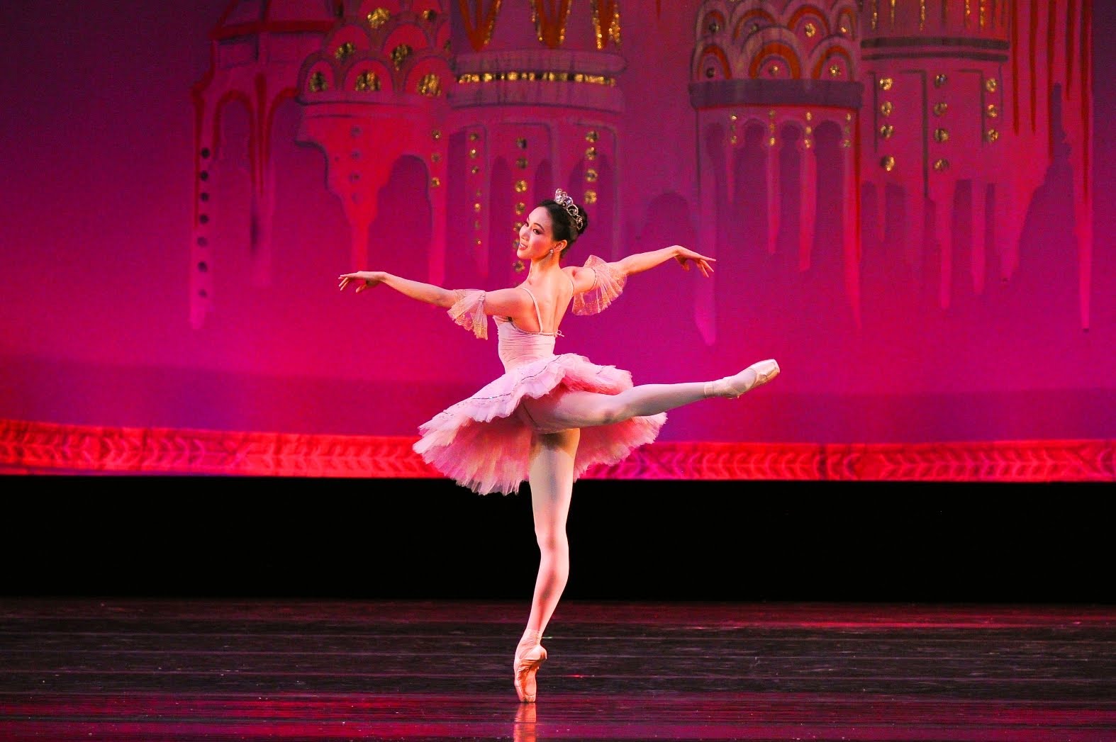 The Sugar Plum fairy in The Nutcracker ballet