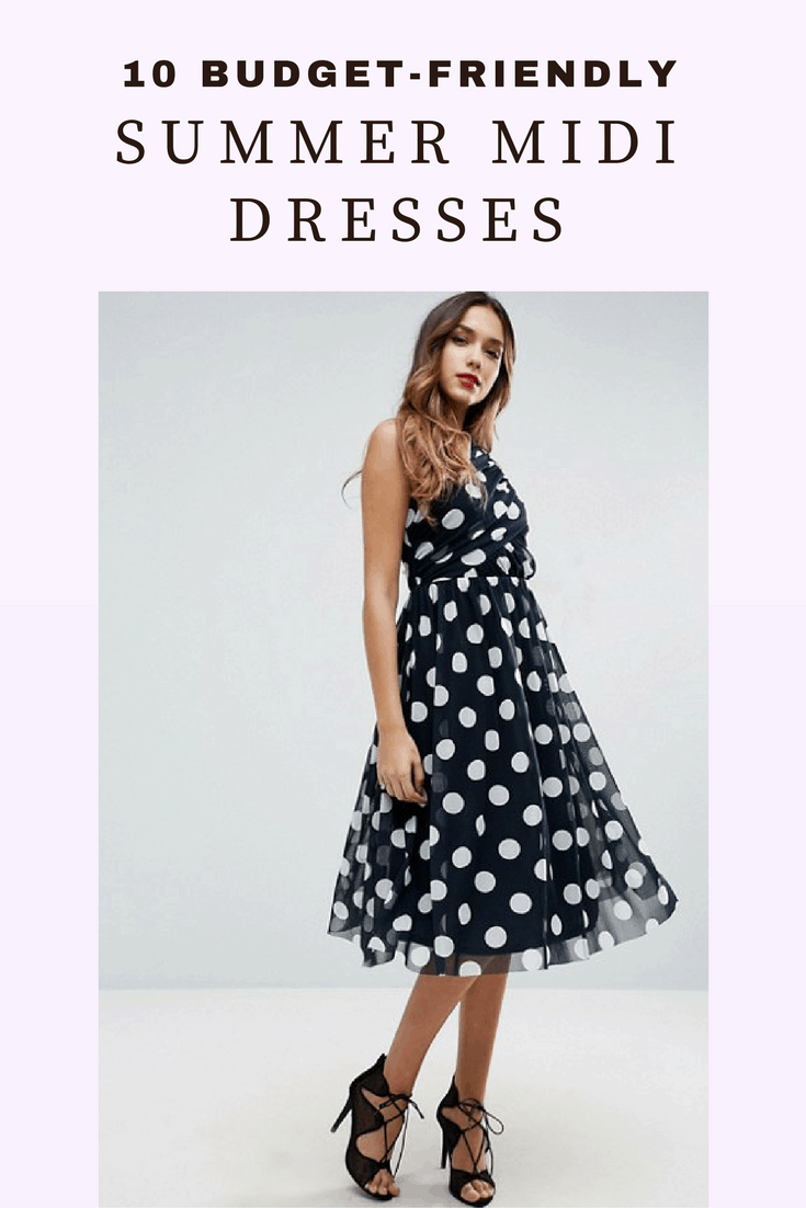 Budget friendly summer midi dresses for girls on a budget