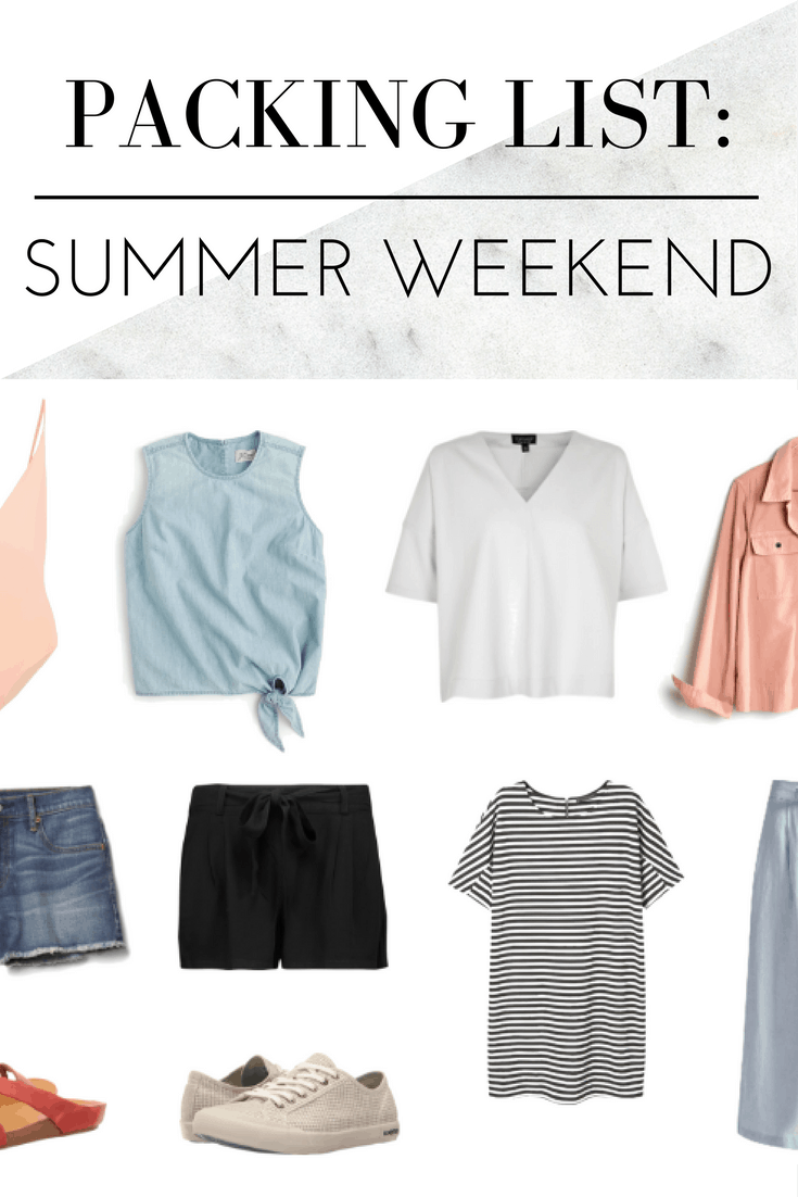 Here s Exactly What To Pack For A Summer Weekend Trip College Fashion