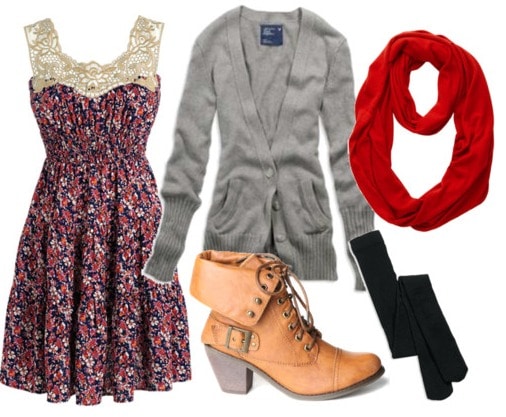 How to wear a summer dress in winter - outfit 1