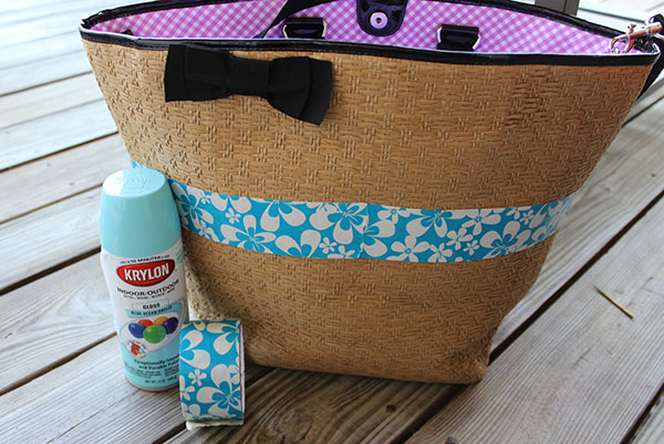 DIY Beach Bag Makeover supplies