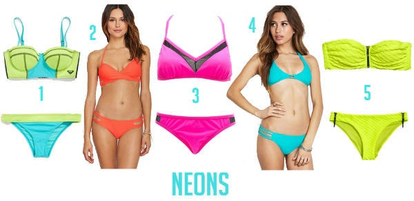 Neon swimsuits summer 2014