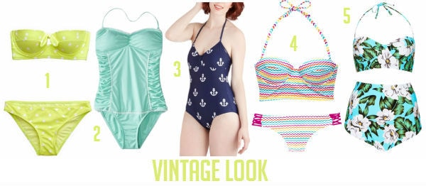 Retro swimsuits summer 2014