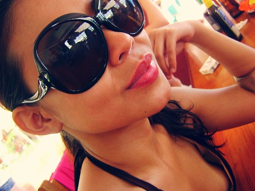 Tan girl in the summer