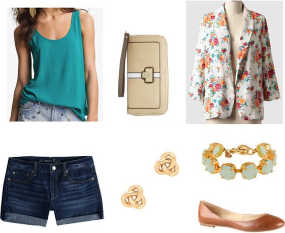 How to wear a tank top and shorts - what to wear for brunch