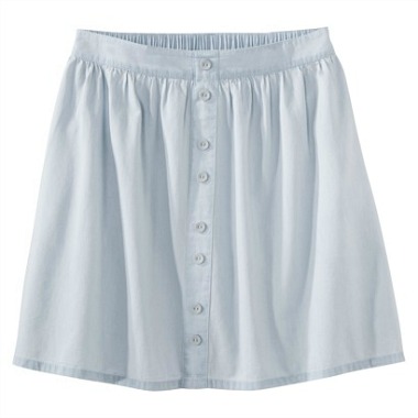 Target denim button front skirt