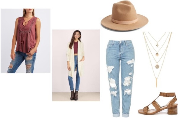 tassel top outfit set