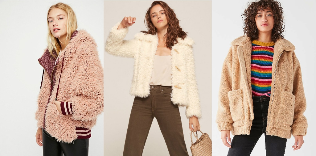 dark pink teddy coat