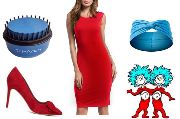 Last minute costume ideas: Thing 1 Thing 2 costume