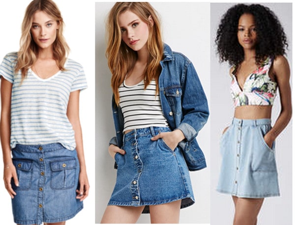 class to night out denim skirts