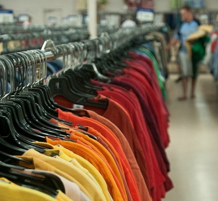 Thrift shop rack