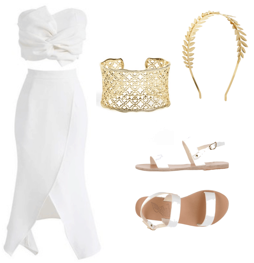 Toga party themed outfit