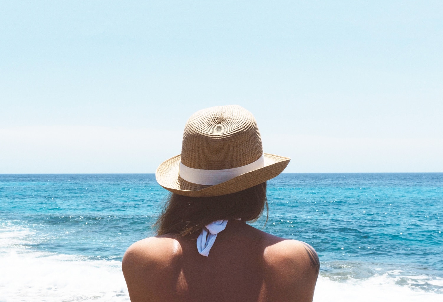College woman on vacation