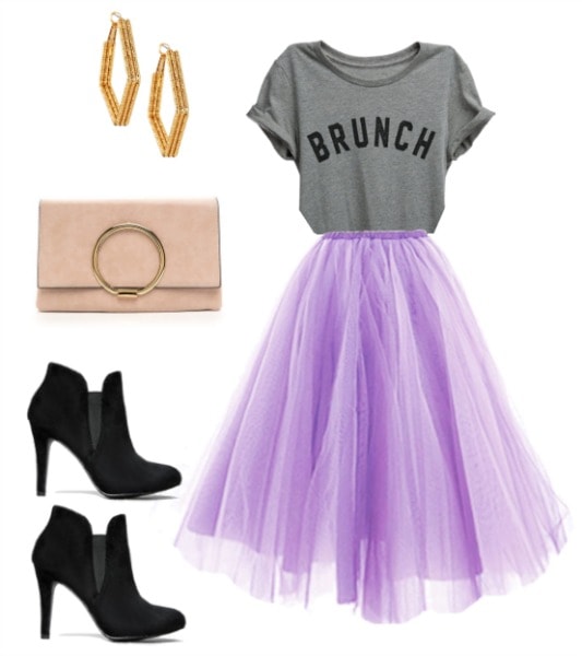 carrie bradshaw inspired tulle skirt look