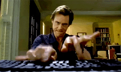 Bruce Almighty typing