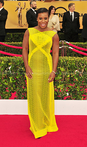 Uzo Aduba in Angel Sanchez at the 2015 SAG Awards