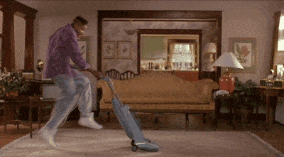spring cleaning vacuuming