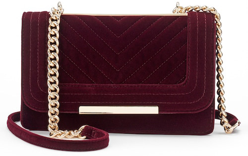 Velvet shoulder bag