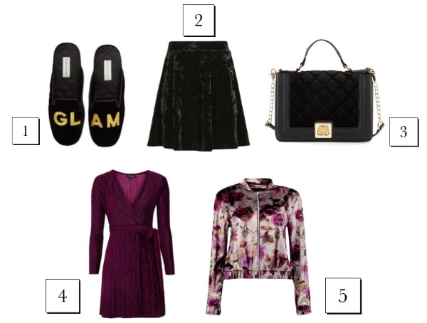 5 velvet items
