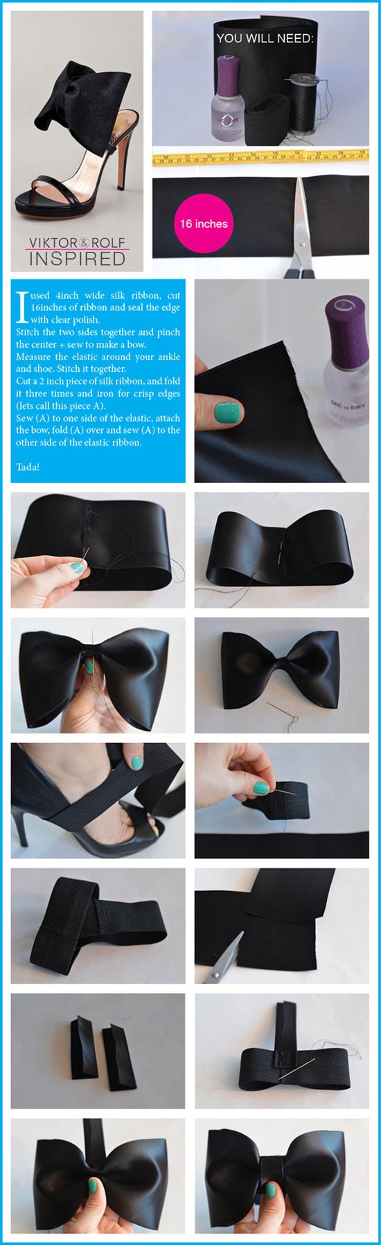 How to make the detachable bow for the Viktor & Rolf bow shoes